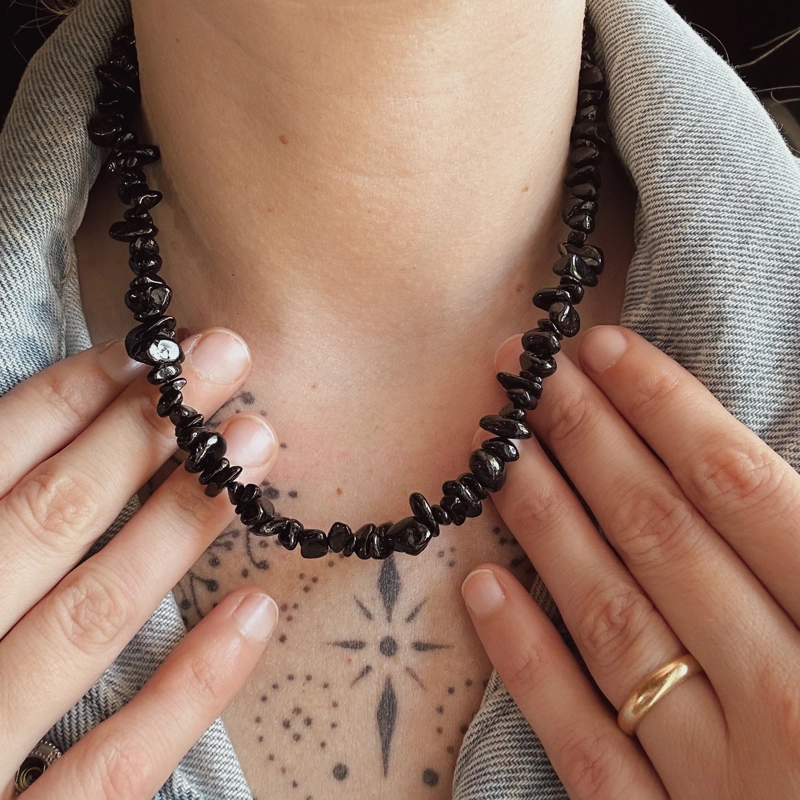 collana Chips Nic - Tormalina Nera